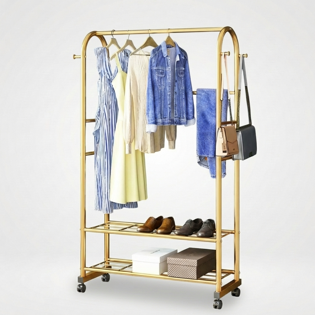 Porte Manteau Meuble Chaussure Petit Luxe or