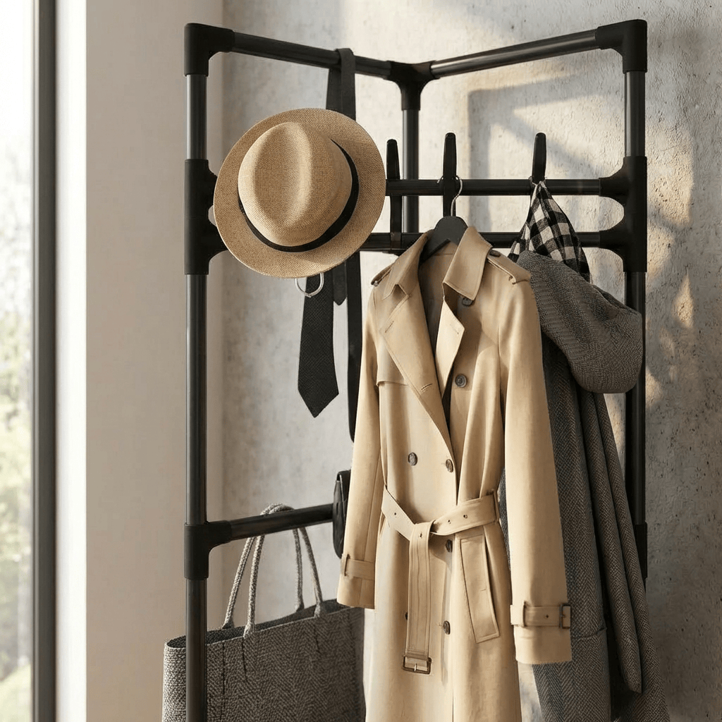 Porte Manteau Meuble Chaussure Rangement noir