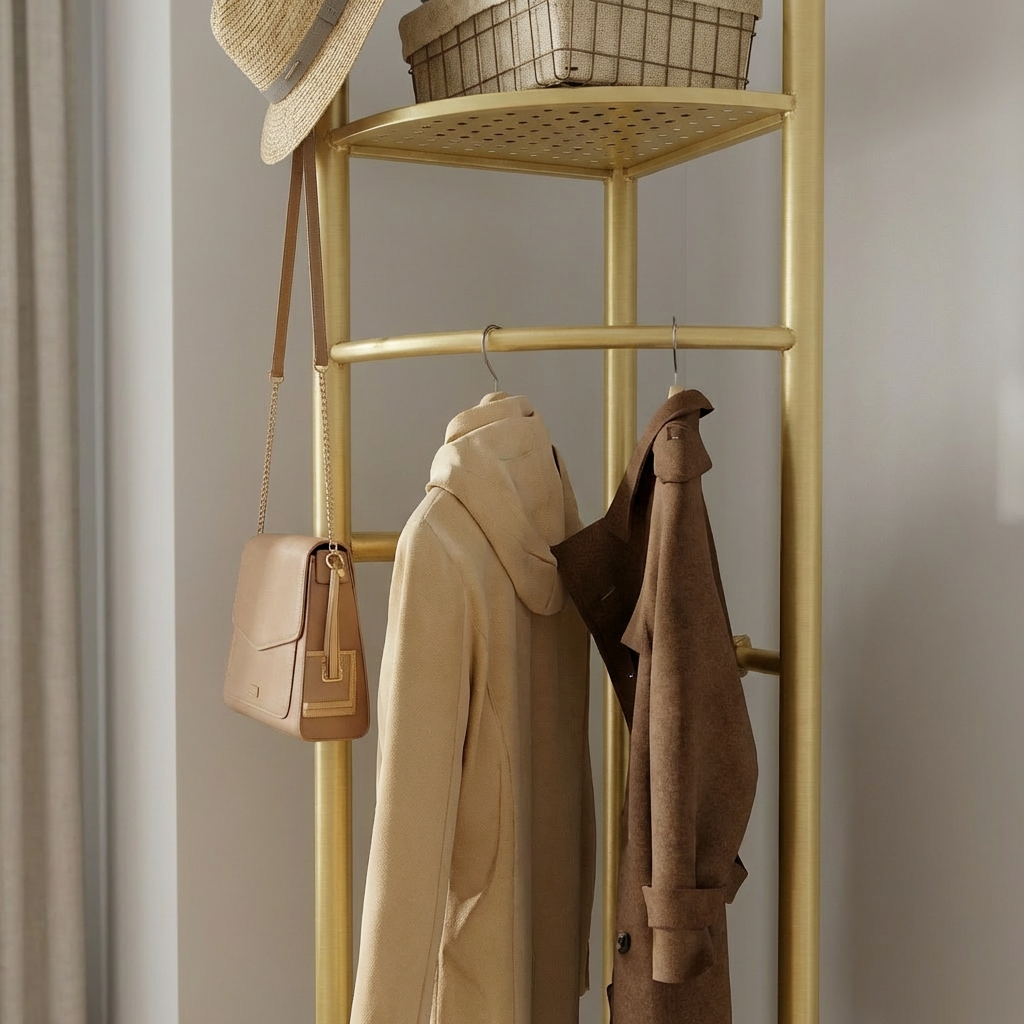 Porte Manteau Meuble Chaussure Simple or