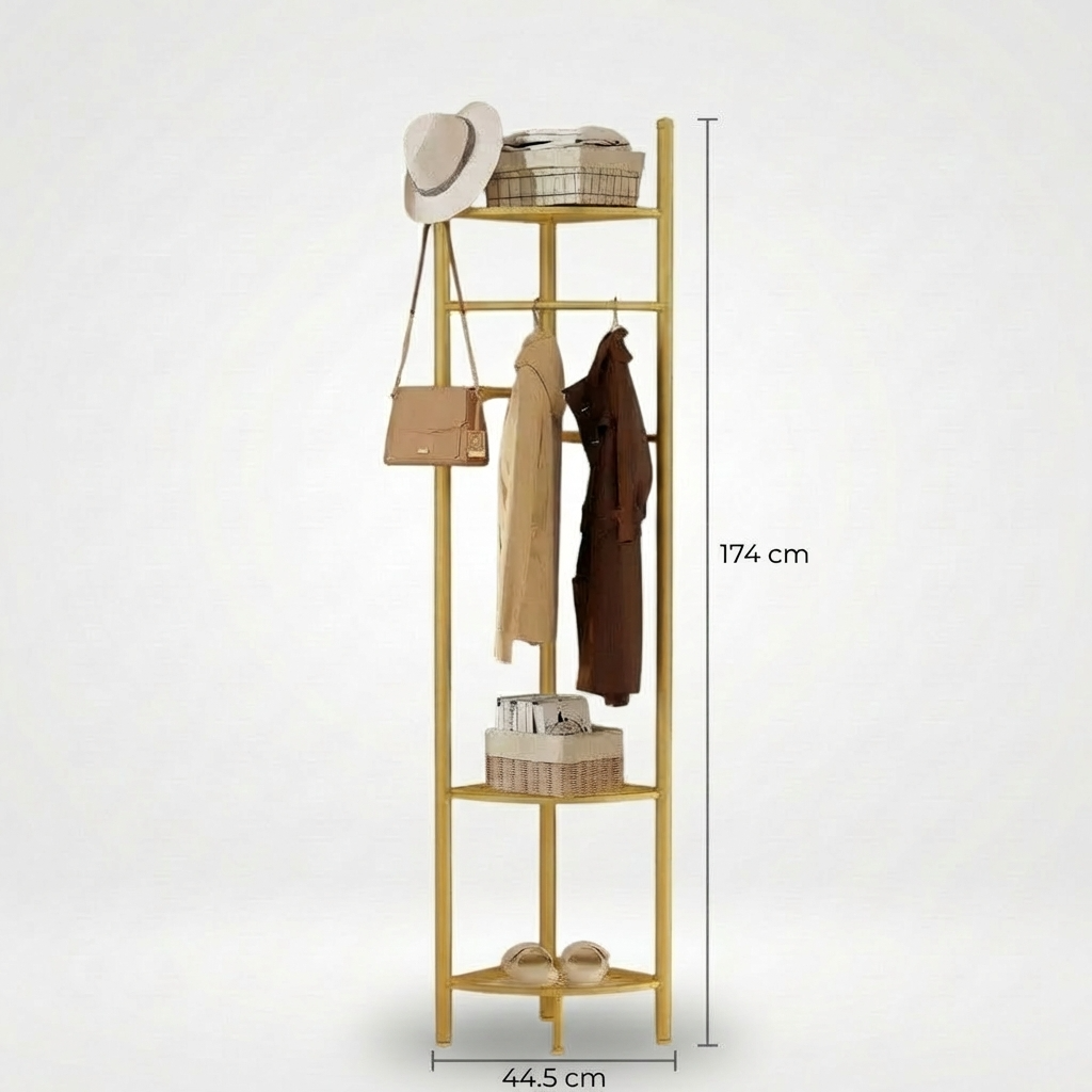 Porte Manteau Meuble Chaussure Simple or