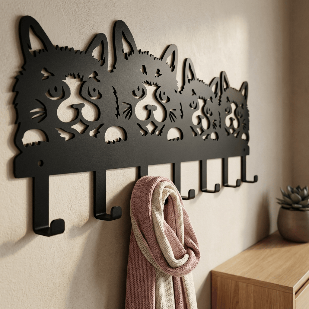 Porte Manteau Mural Chat