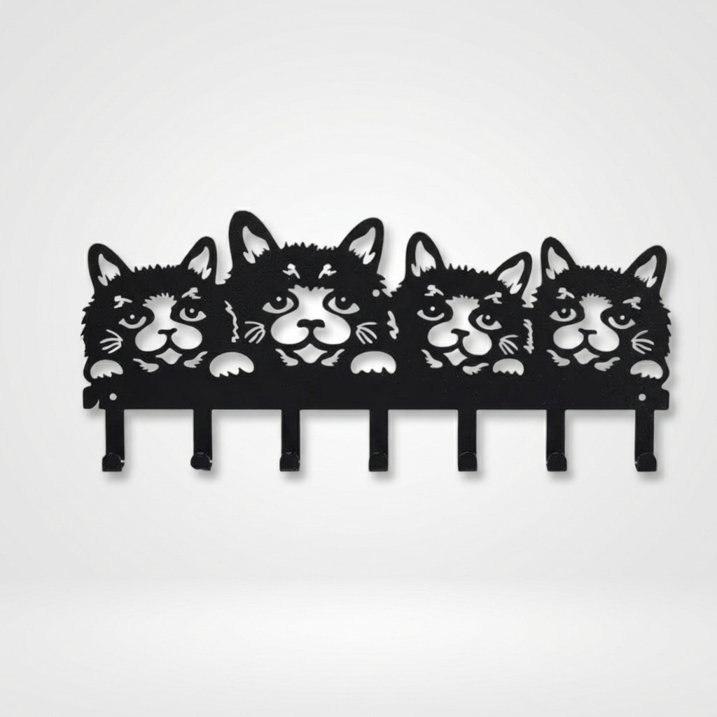 Porte Manteau Mural Chat Image
