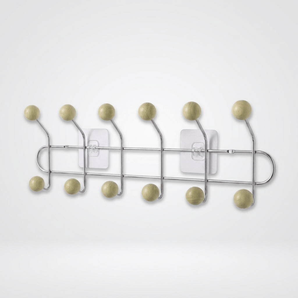 Porte Manteau Mural Entrée métal Grand Crochet jaune