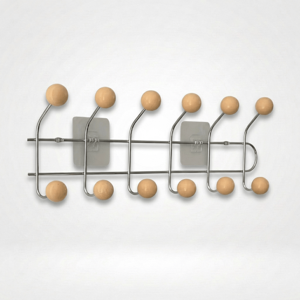 Porte Manteau Mural Entrée métal Grand Crochet orange