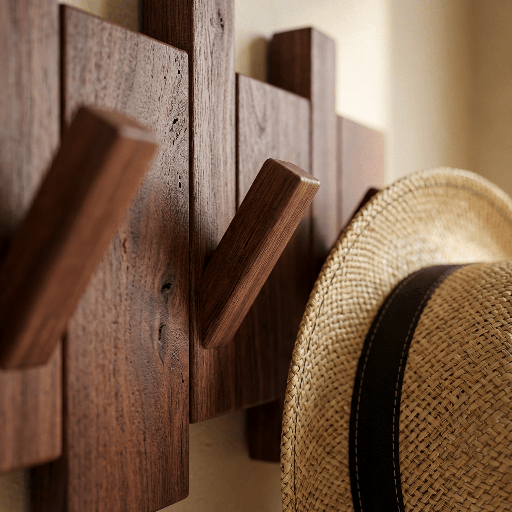 Porte Manteau Mural Grand Design bois foncé