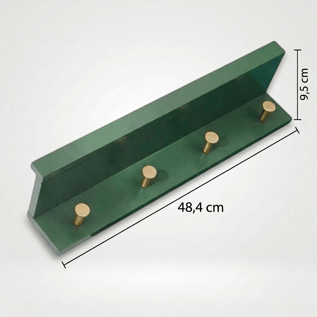 Porte Manteau Mural Petit Crochet bois vert