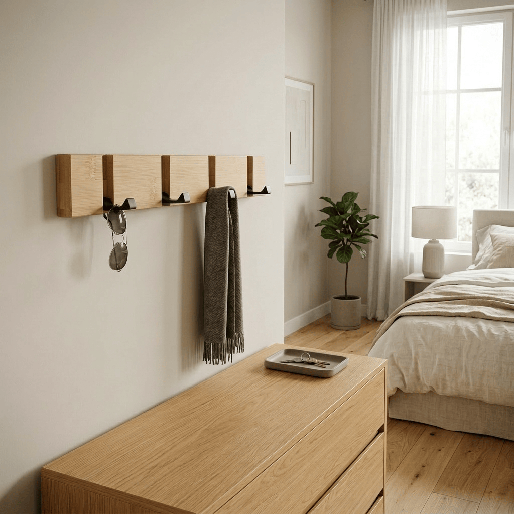 Porte Manteau Mural Petit Crochet Ouvrant bois