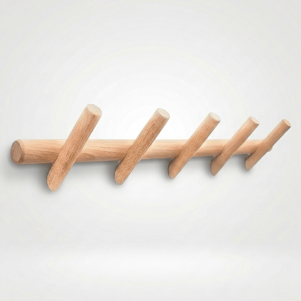 Porte Manteau Mural Rondin bois Image