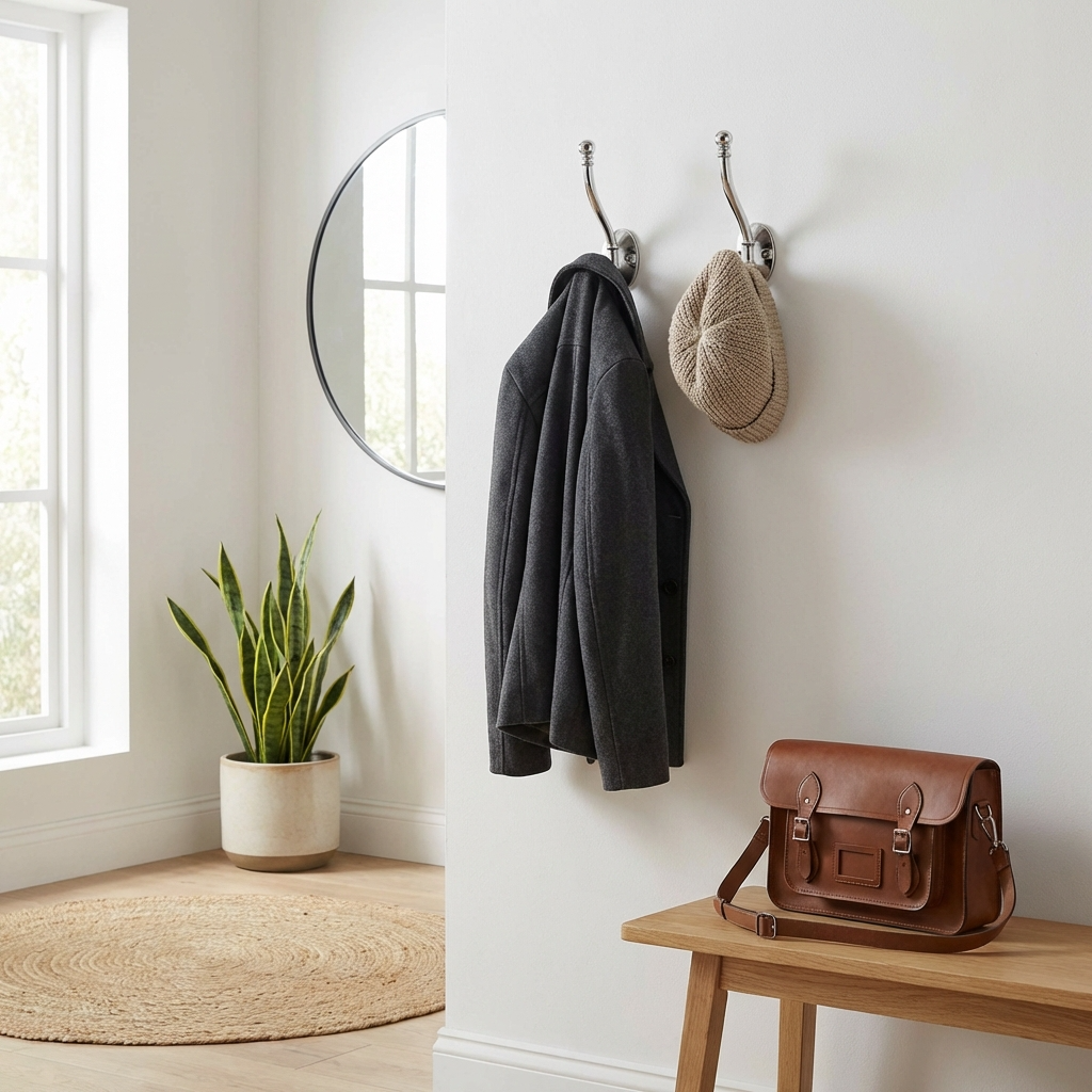 Porte Manteau Patere Crochet ancien argent