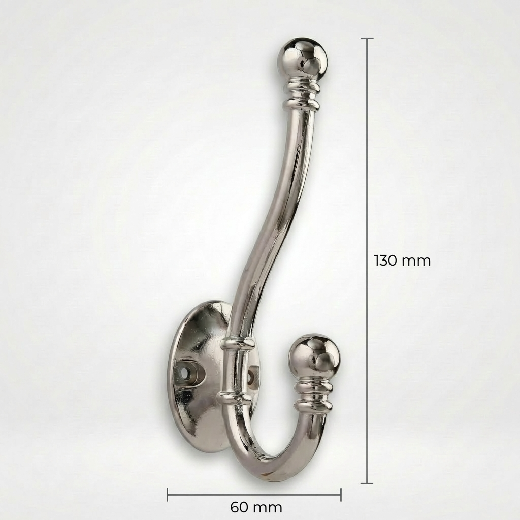 Porte Manteau Patere Crochet ancien argent