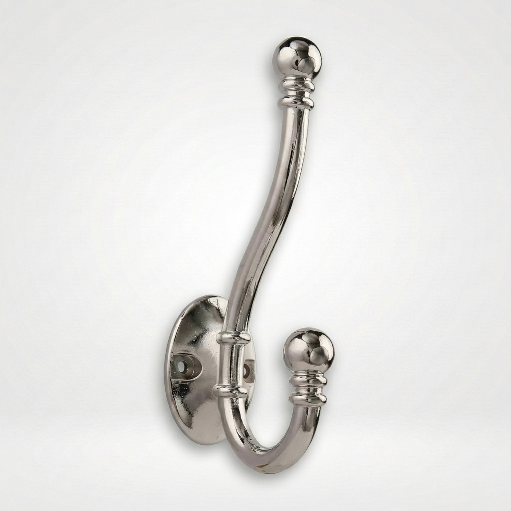 Porte Manteau Patere Crochet ancien argent Image