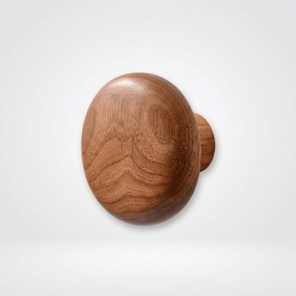 Porte Manteau Patere Rond bois fonce Image