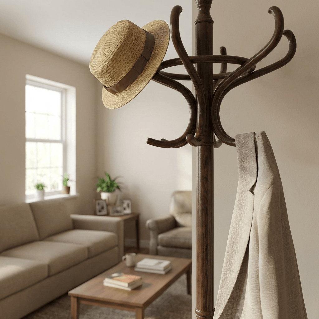 Porte Manteau Perroquet brun fonce