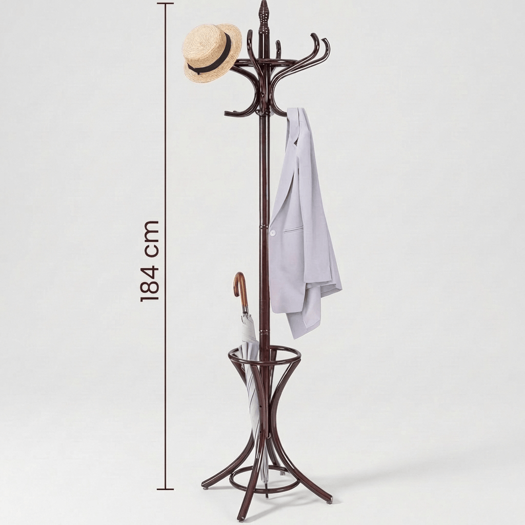 Porte Manteau Perroquet brun fonce