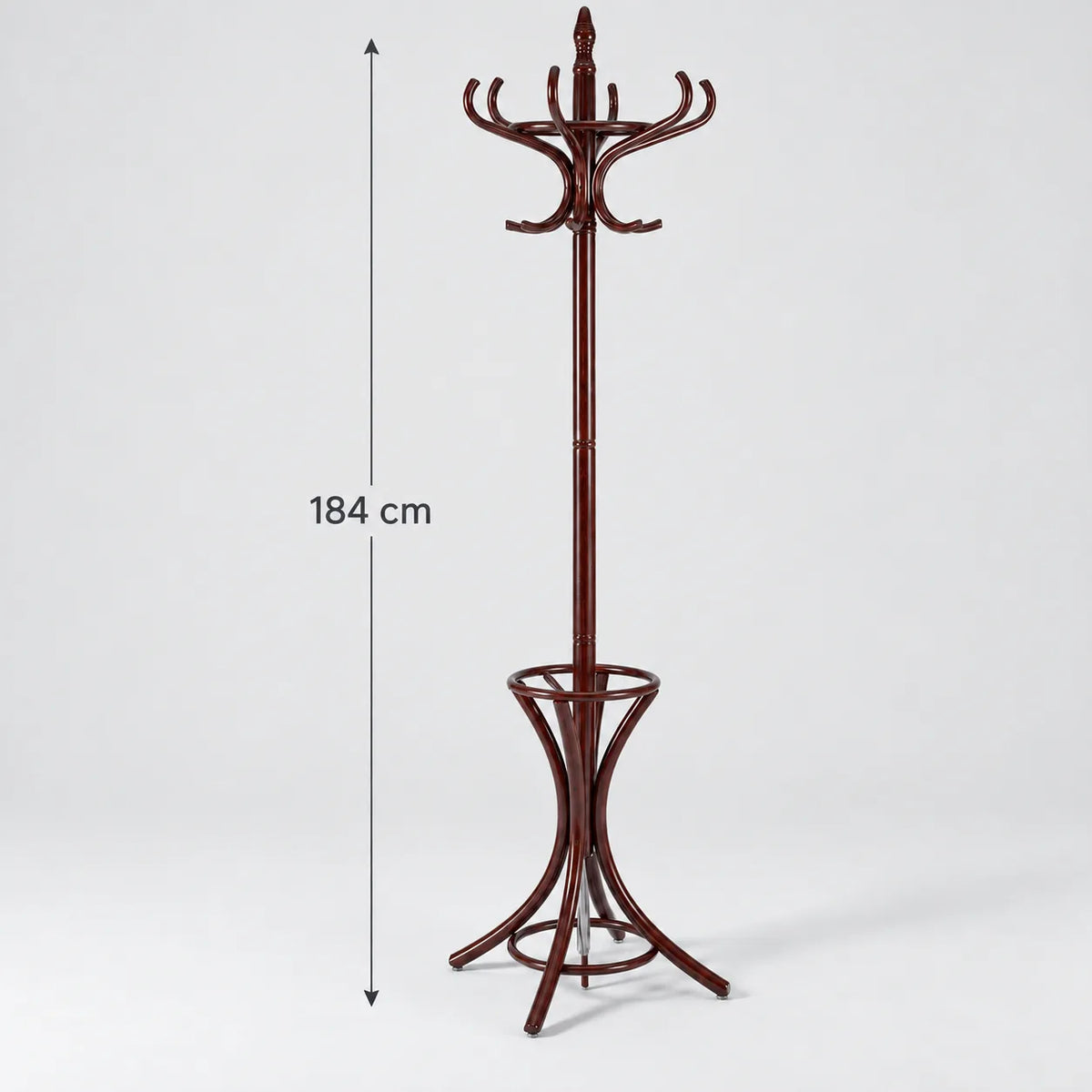 Porte Manteau Perroquet brun foncé - dimensions et hauteur 184 cm, fiche technique