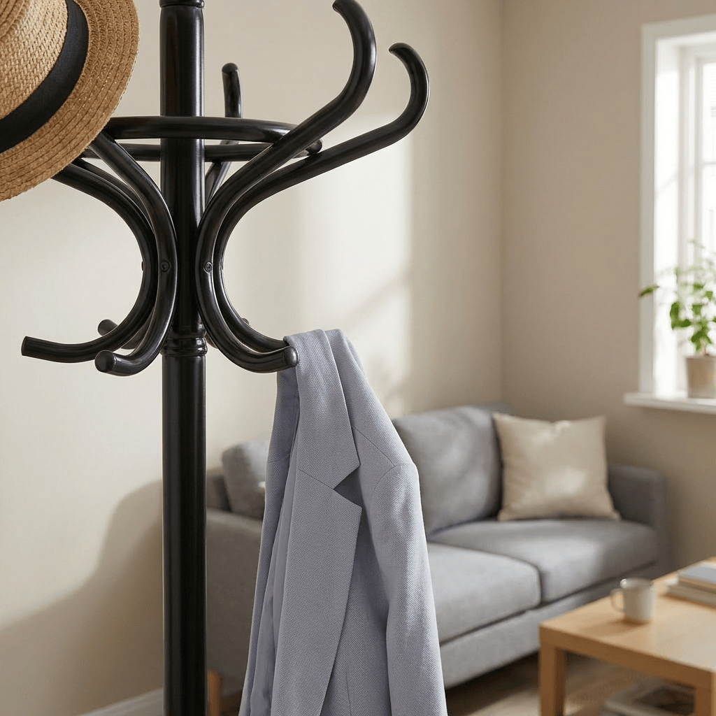 Porte Manteau Perroquet Noir