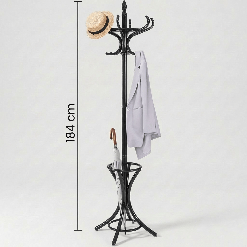 Porte Manteau Perroquet Noir