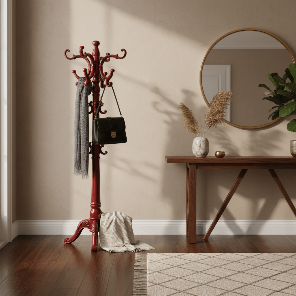 Porte Manteau Perroquet Rouge