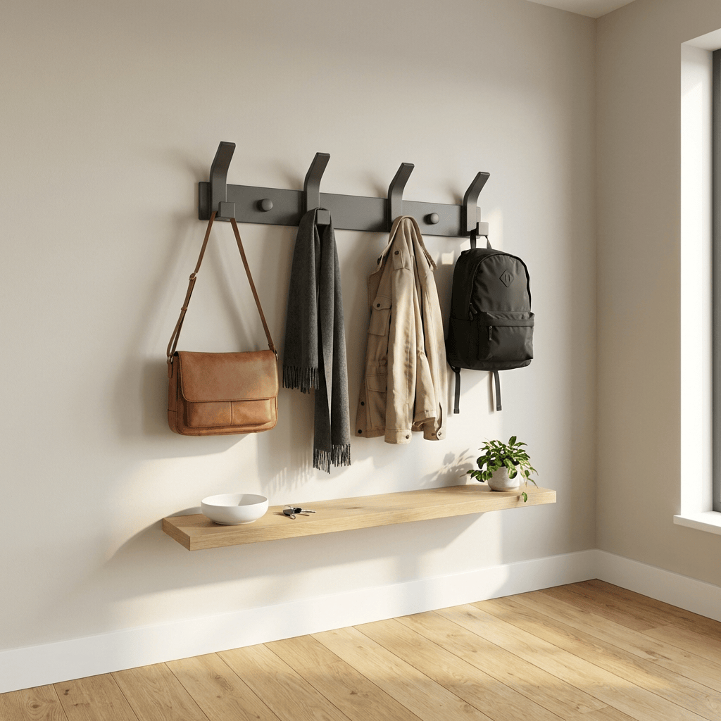 Porte Manteau salle de bain Crochet Métal noir