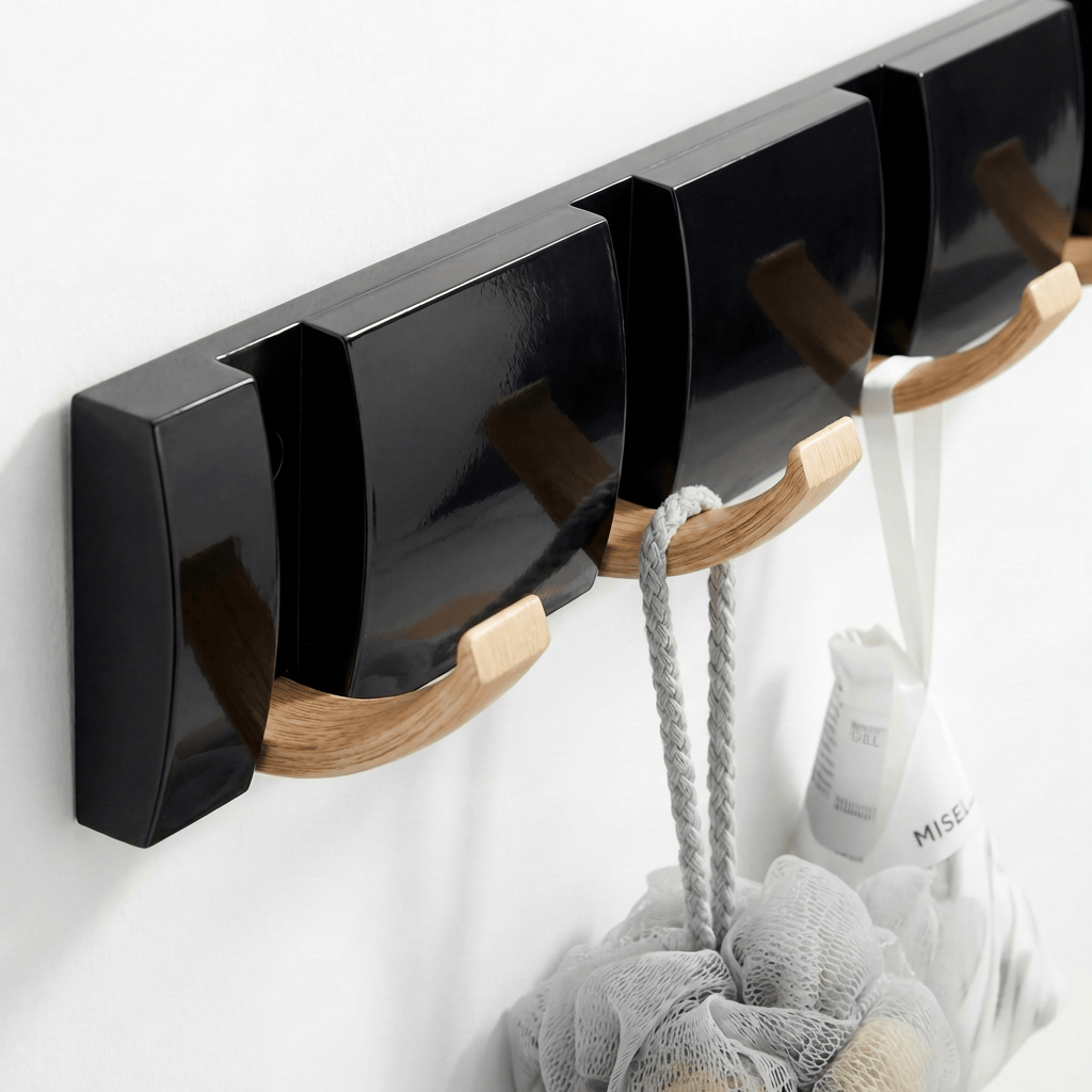 Porte Manteau salle de bain Modern noir