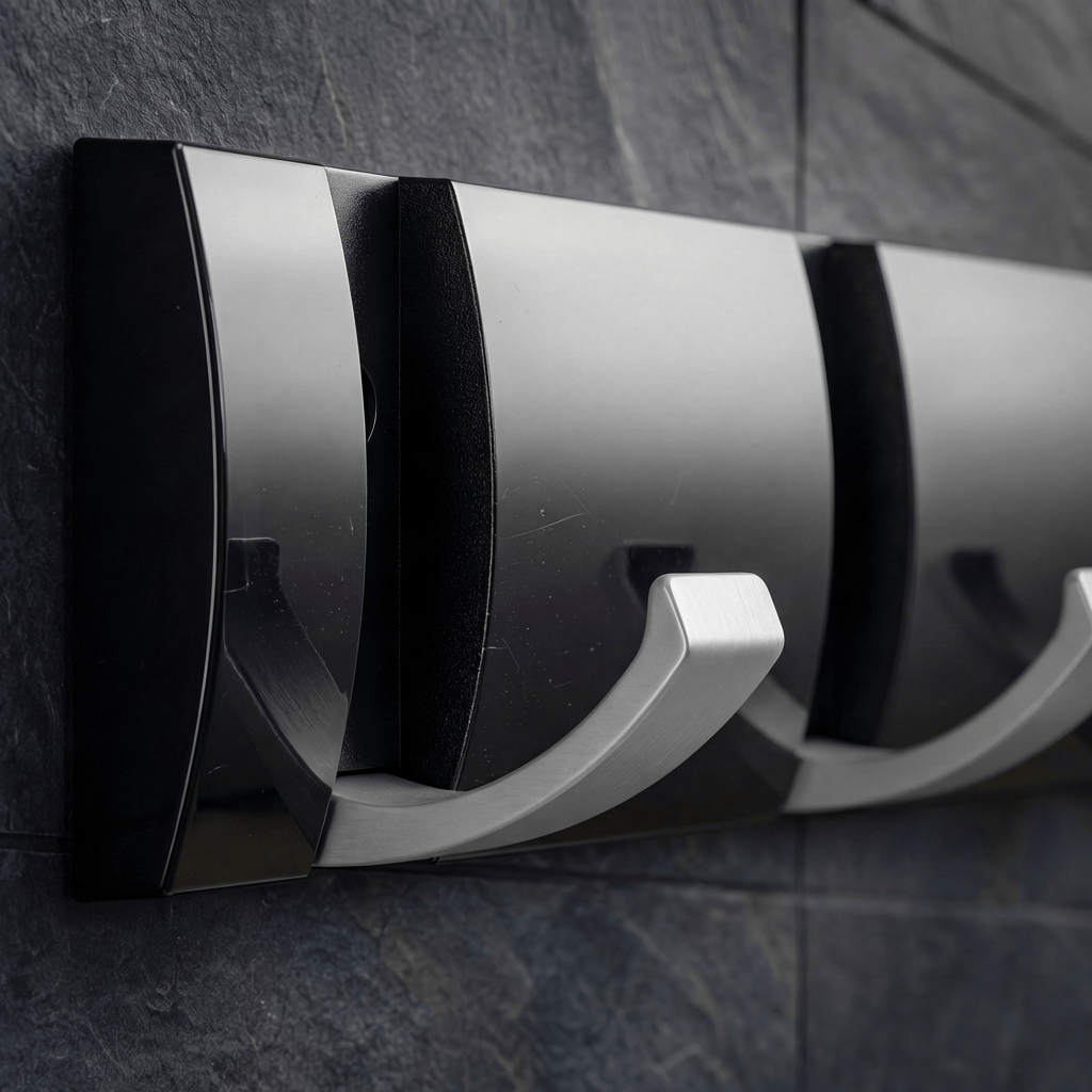 Porte Manteau salle de bain Petit Modern gris