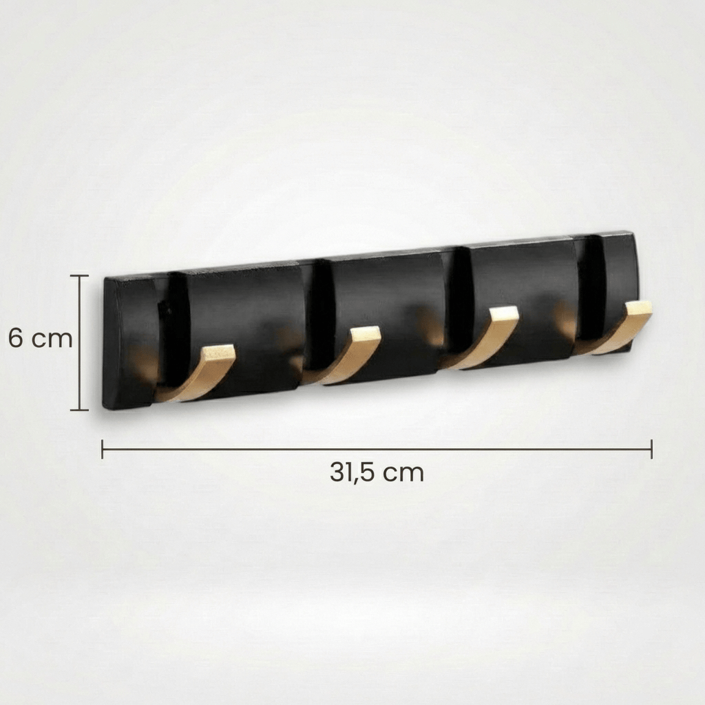 Porte Manteau salle de bain Petit Modern noir