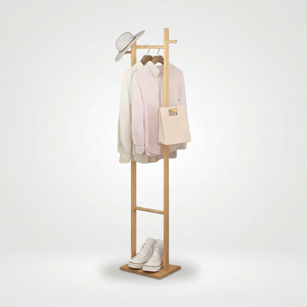 Porte Manteau sur Pied 2 Pied bois claire