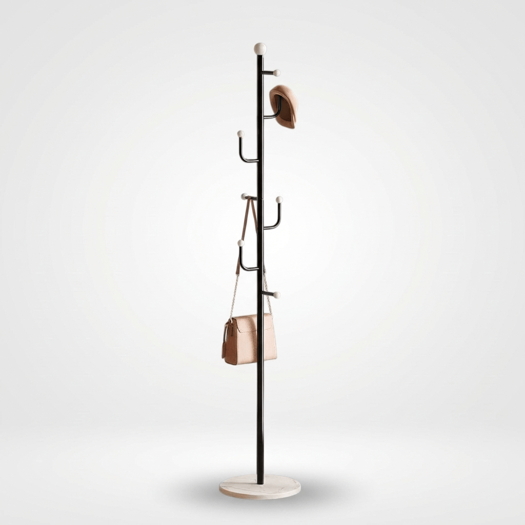 Porte Manteau sur Pied Branche Champignon Noir/blanc Image