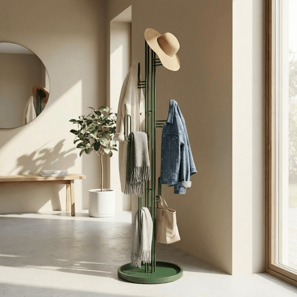 Porte Manteau sur Pied Cactus vert