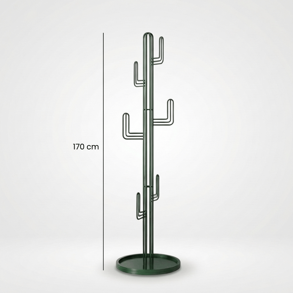 Porte Manteau sur Pied Cactus vert