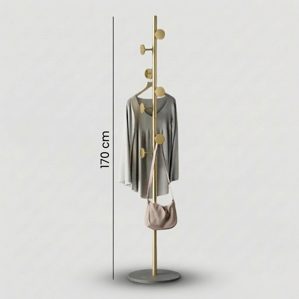 Porte Manteau sur Pied Champignon Or/noir