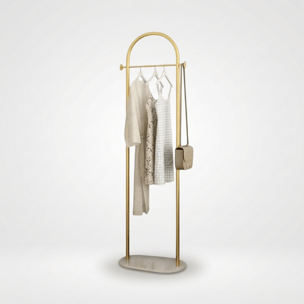 Porte Manteau sur Pied Courbé or