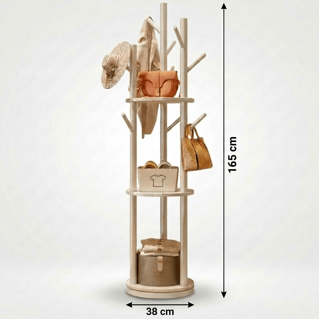 Porte Manteau sur Pied Entrée Grande Branche blanc