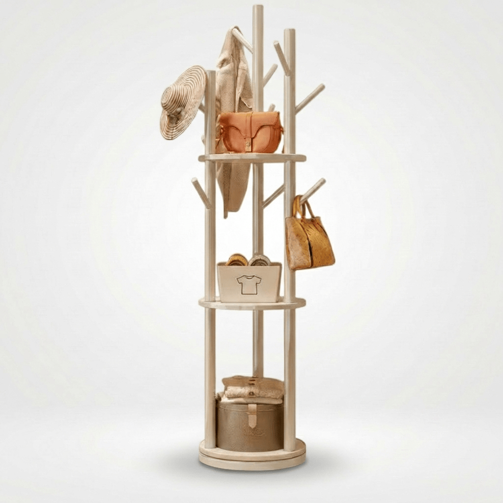 Porte Manteau sur Pied Entrée Grande Branche blanc