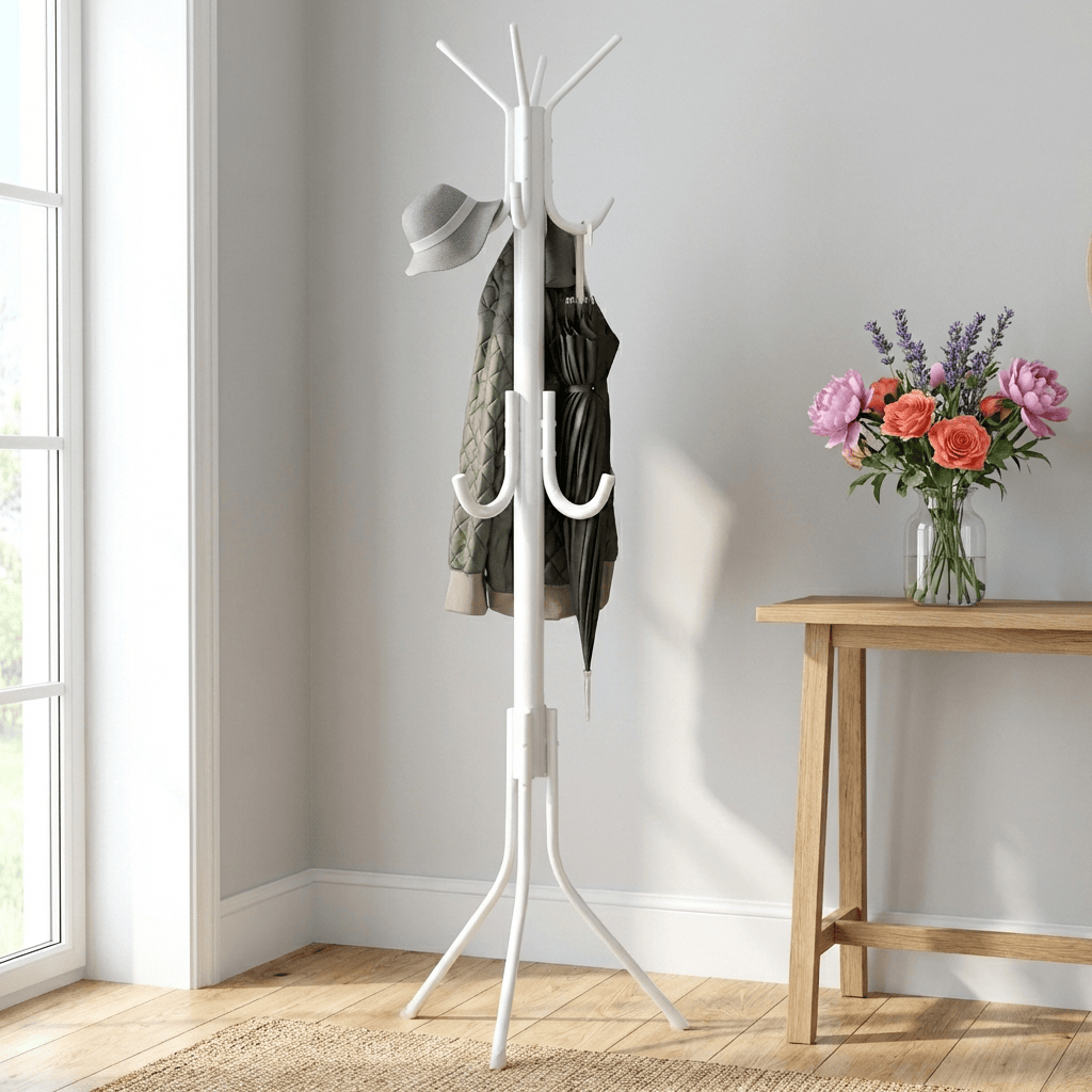 Porte Manteau sur Pied Perroquet blanc Image