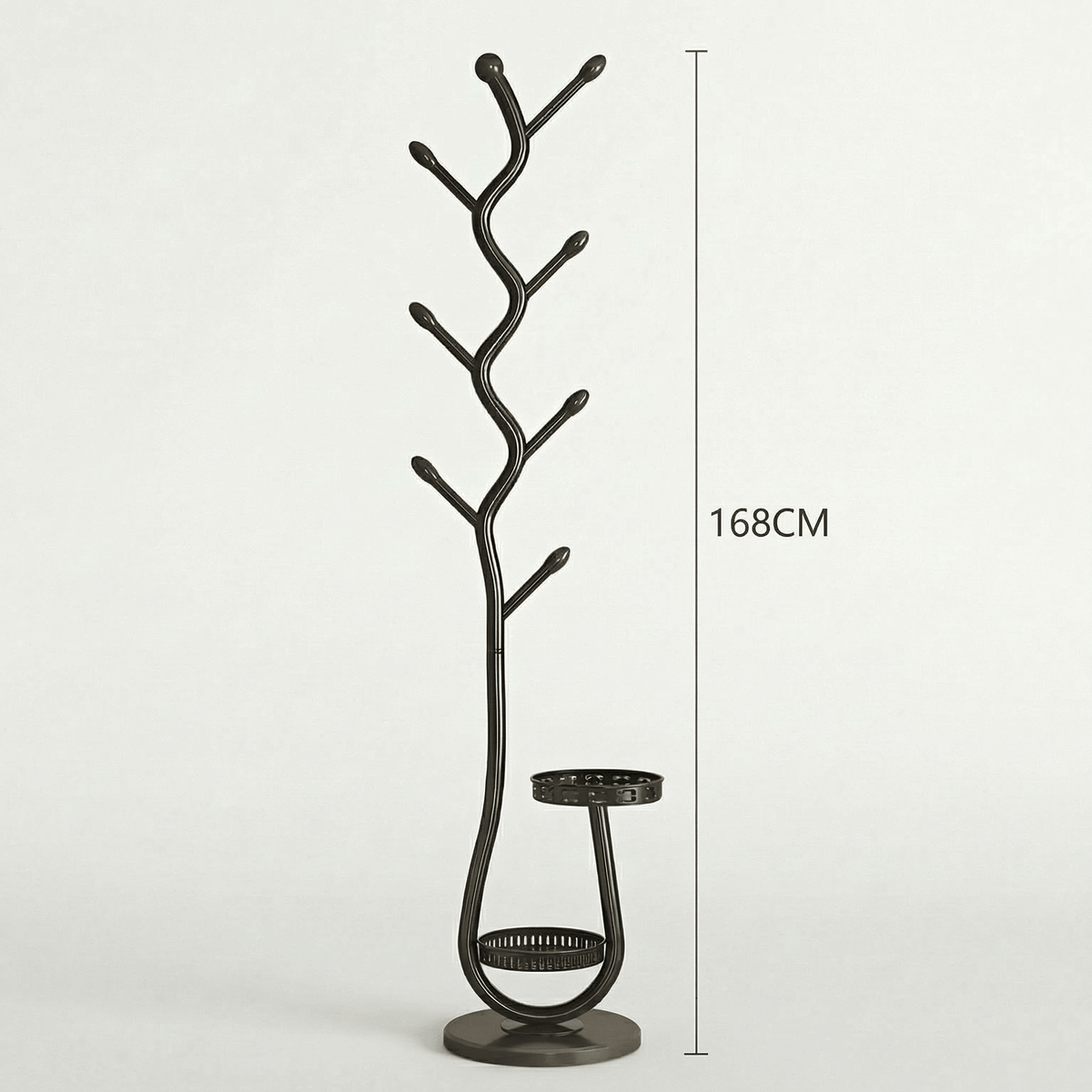 Porte Manteau sur Pied Rangement bas noir